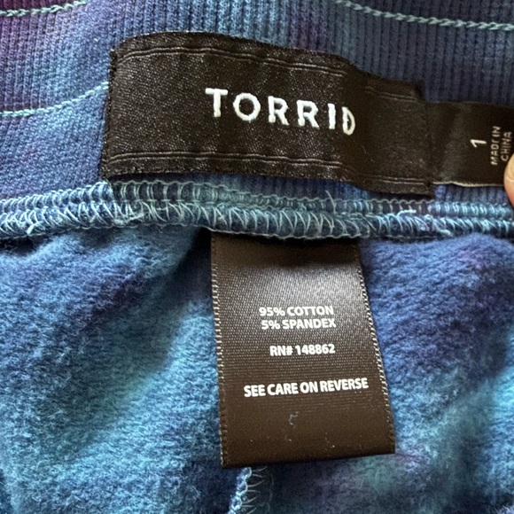 Torrid blue and purple tie dye joggers women’s plus size 1 - Picture 3 of 3